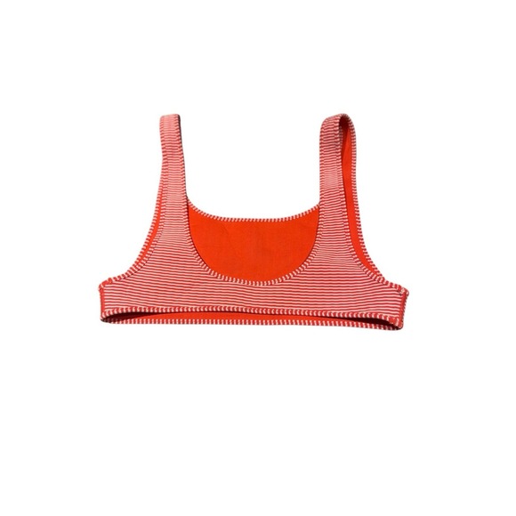 TRIANGL Valentine red & white striped  retro summer vacation pool bikini top L - Picture 4 of 6